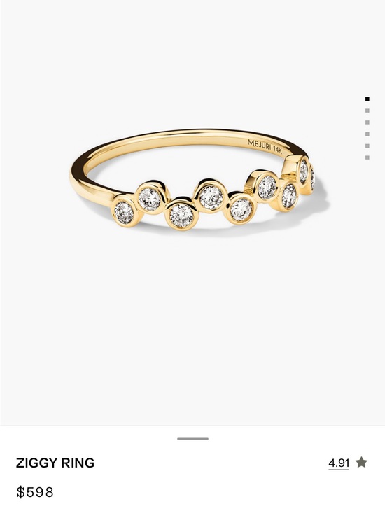 Mejuri Jewelry - Mejuri Ziggy Ring in Gold with Clear Stones
